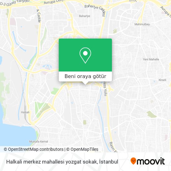 Halkali merkez mahallesi yozgat sokak harita