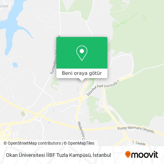 Okan Üniversitesi İİBF Tuzla Kampüsü harita