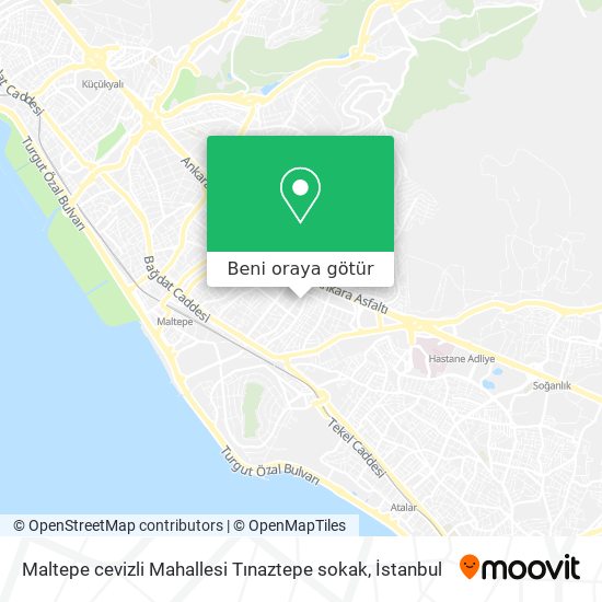 Maltepe cevizli Mahallesi Tınaztepe sokak harita