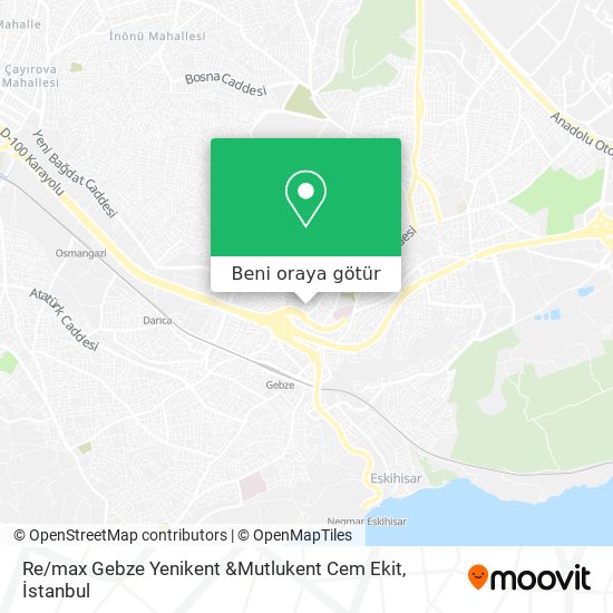 Re / max Gebze Yenikent &Mutlukent Cem Ekit harita