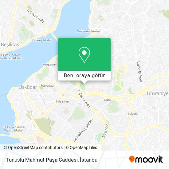 Tunuslu Mahmut Paşa Caddesi harita