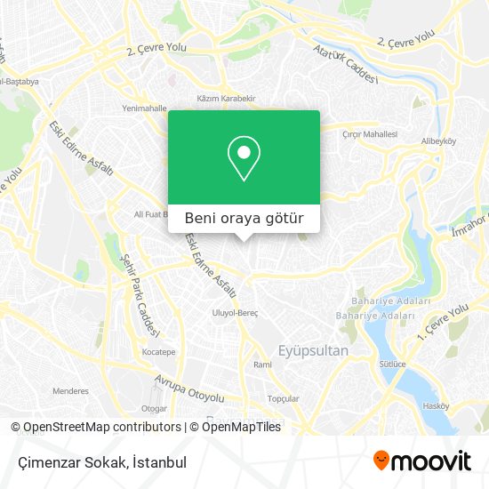 Çimenzar Sokak harita