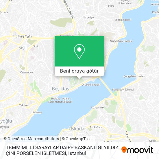 TBMM MİLLİ SARAYLAR DAİRE BASKANLİĞİ YILDIZ ÇİNİ PORSELEN İSLETMESİ harita