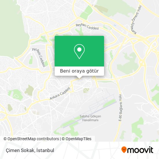 Çimen Sokak harita