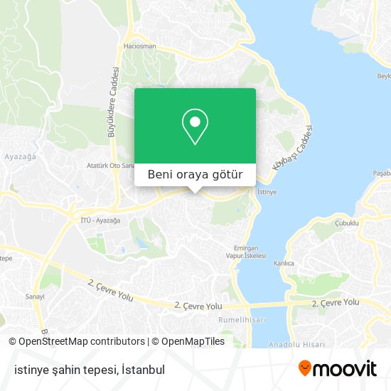 istinye şahin tepesi harita