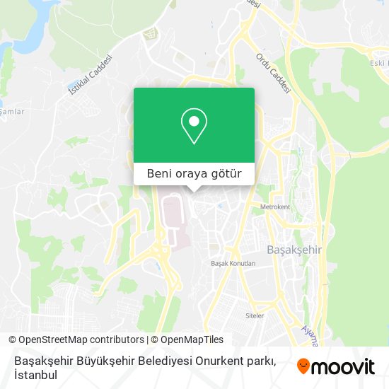 Başakşehir Büyükşehir Belediyesi Onurkent parkı harita