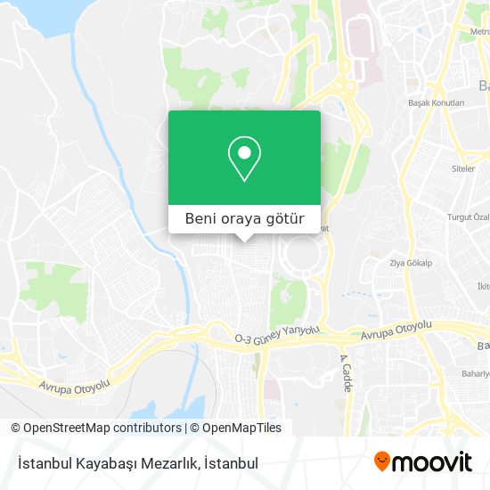 İstanbul Kayabaşı Mezarlık harita