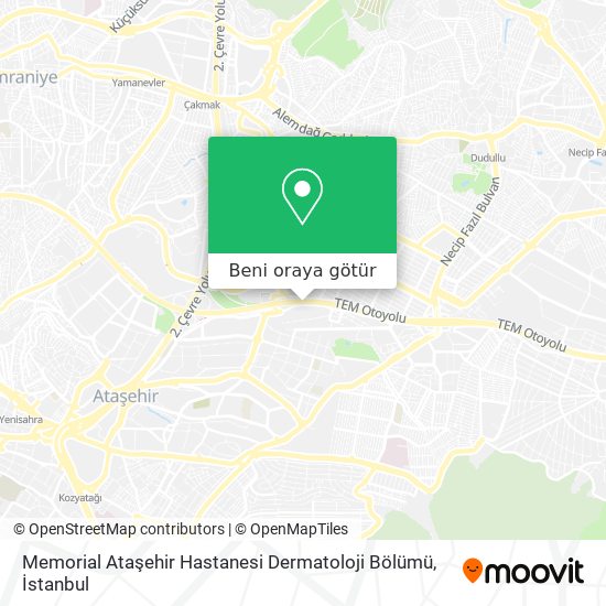 Memorial Ataşehir Hastanesi Dermatoloji Bölümü harita