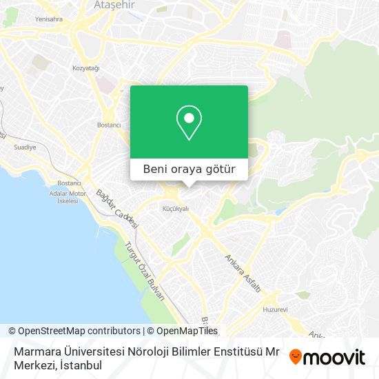 Marmara Üniversitesi Nöroloji Bilimler Enstitüsü Mr Merkezi harita