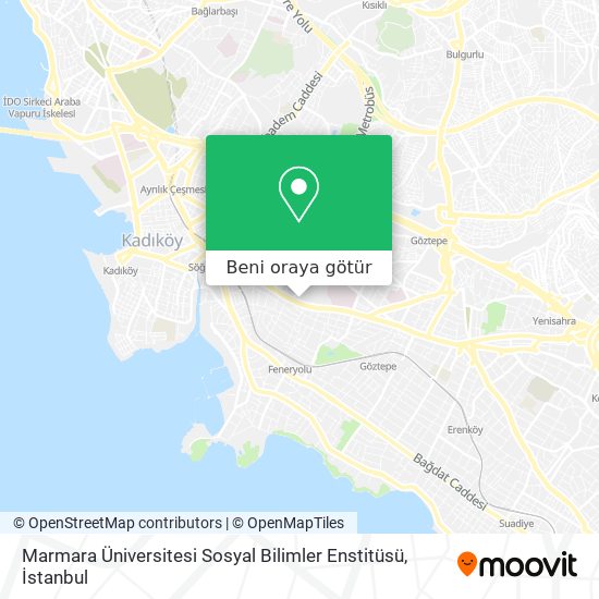 Marmara Üniversitesi Sosyal Bilimler Enstitüsü harita