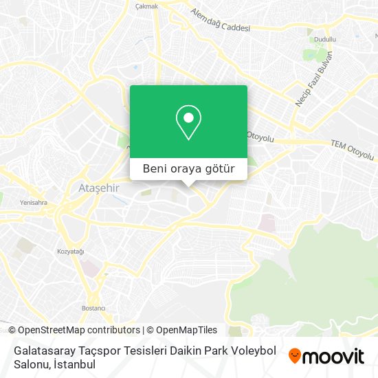 Galatasaray Taçspor Tesisleri Daikin Park Voleybol Salonu harita