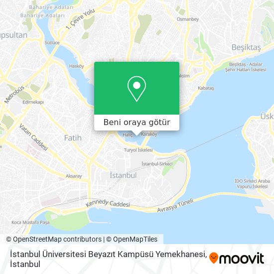 İstanbul Üniversitesi Beyazıt Kampüsü Yemekhanesi harita