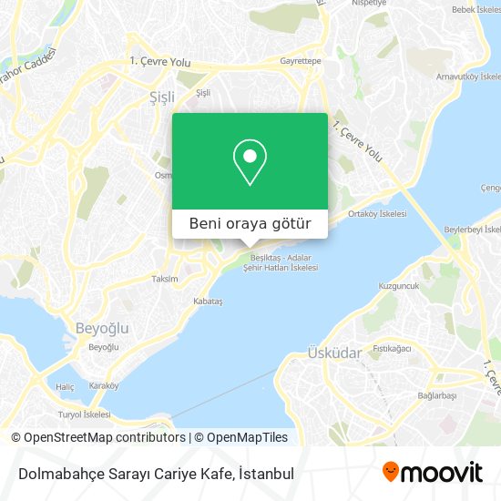 Dolmabahçe Sarayı Cariye Kafe harita