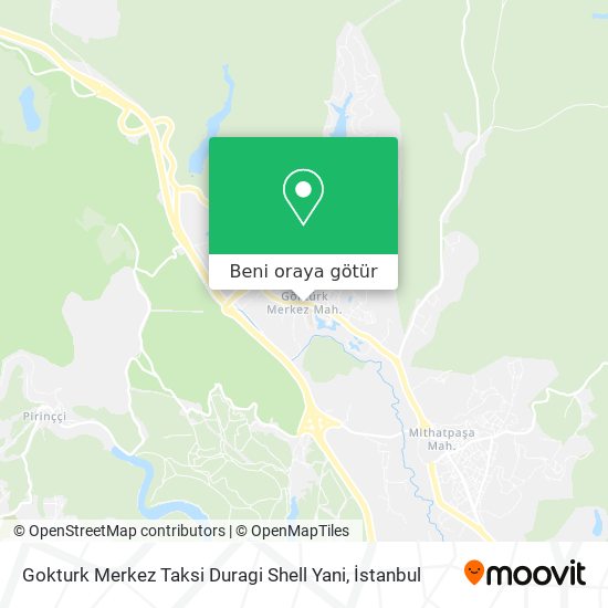 Gokturk Merkez Taksi Duragi Shell Yani harita
