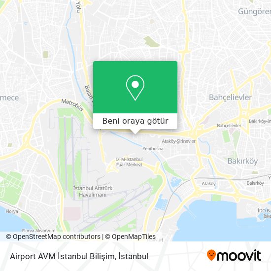 Airport AVM İstanbul Bilişim harita