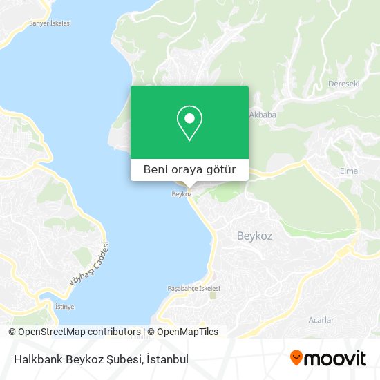 Halkbank Beykoz Şubesi harita