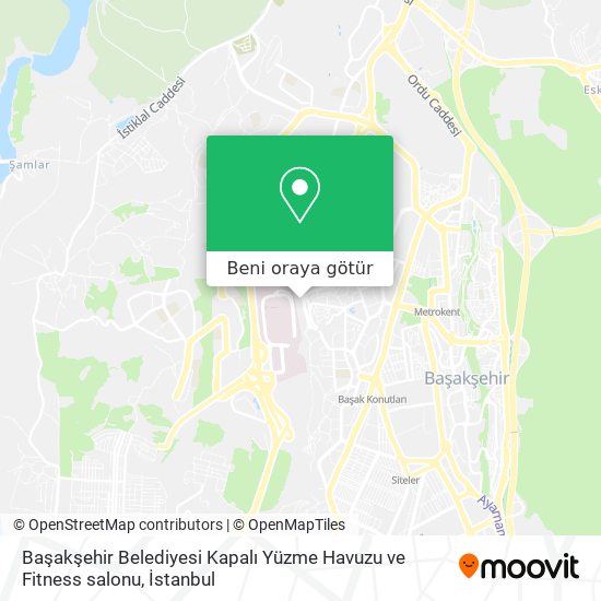 Başakşehir Belediyesi Kapalı Yüzme Havuzu ve Fitness salonu harita