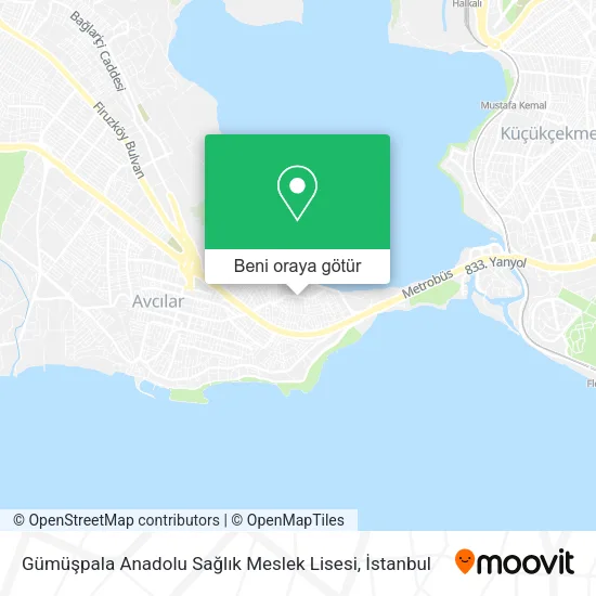 Gümüşpala Anadolu Sağlık Meslek Lisesi harita
