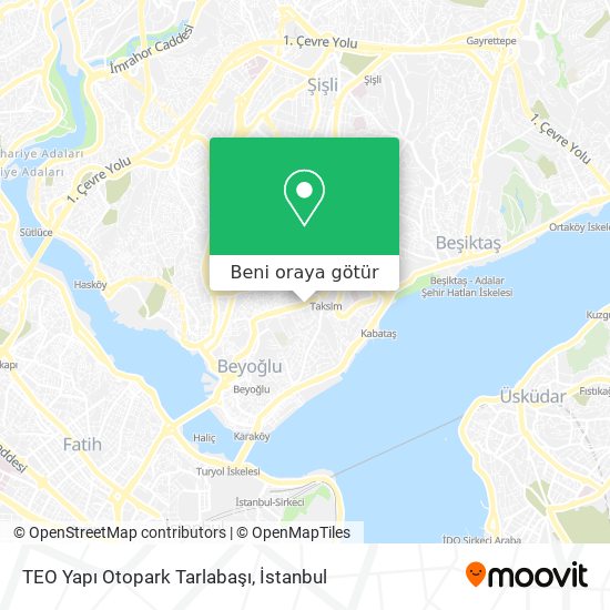 TEO Yapı Otopark Tarlabaşı harita