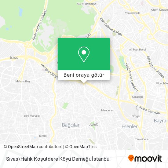 Sivas\Hafik Koşutdere Köyü Derneği harita
