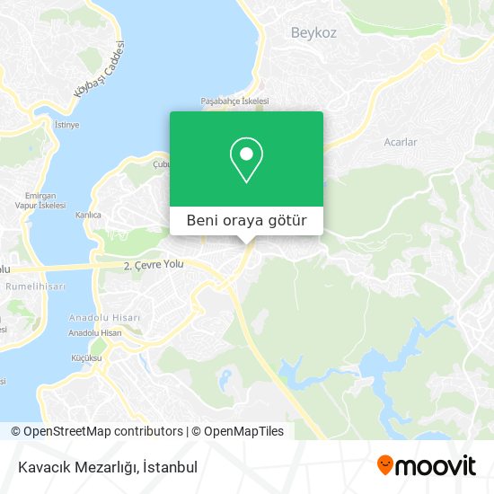 Kavacık Mezarlığı harita