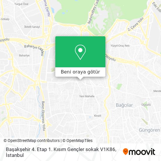 Başakşehir 4. Etap 1. Kısım Gençler sokak V1K86 harita