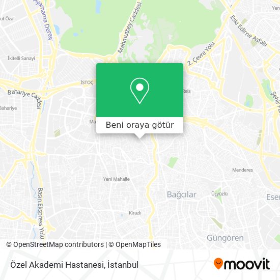Özel Akademi Hastanesi harita