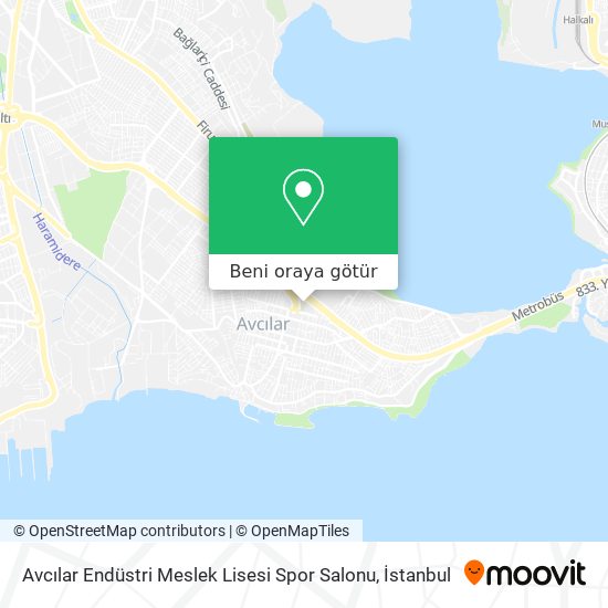 Avcılar Endüstri Meslek Lisesi Spor Salonu harita
