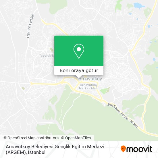 Arnavutköy Belediyesi Gençlik Eğitim Merkezi (ARGEM) harita