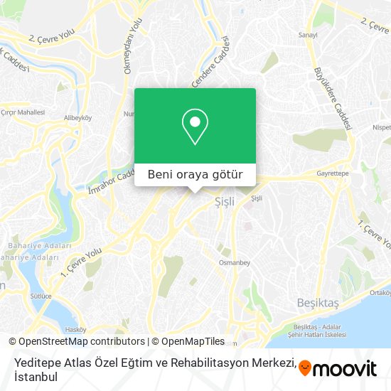 Yeditepe Atlas Özel Eğtim ve Rehabilitasyon Merkezi harita