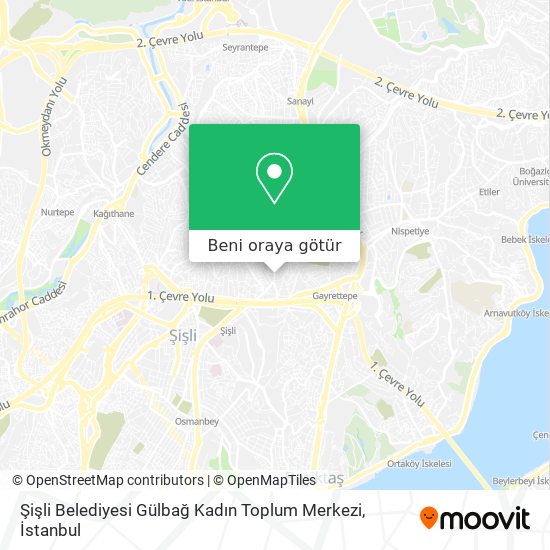 Şişli Belediyesi Gülbağ Kadın Toplum Merkezi harita