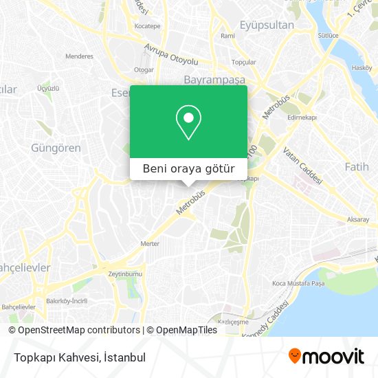 Topkapı Kahvesi, Zeytinburnu nerede, Otobüs, Metro, Tren veya Minibüs