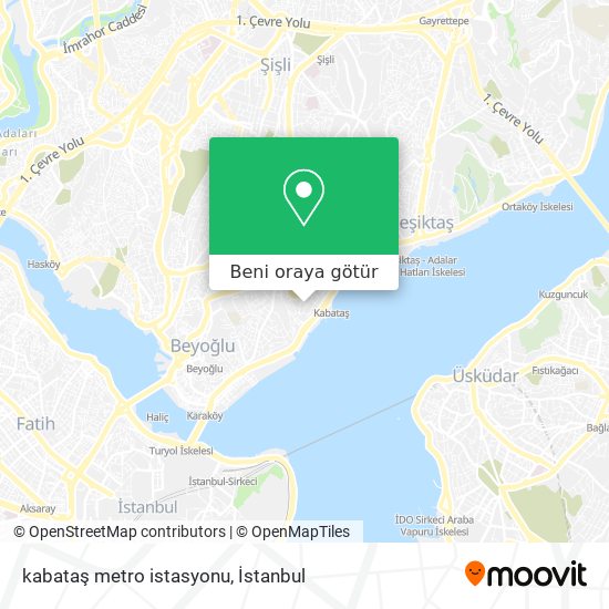 kabataş metro istasyonu harita