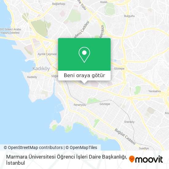 Marmara Üniversitesi Öğrenci İşleri Daire Başkanlığı harita