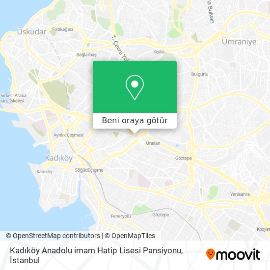 Kadıköy Anadolu imam Hatip Lisesi Pansiyonu harita