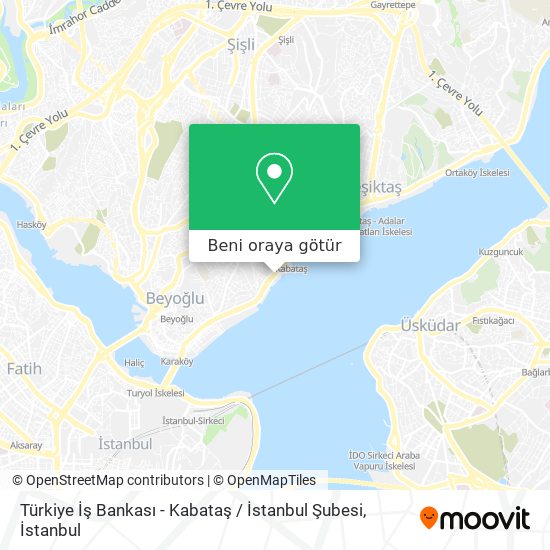Türkiye İş Bankası - Kabataş / İstanbul Şubesi harita
