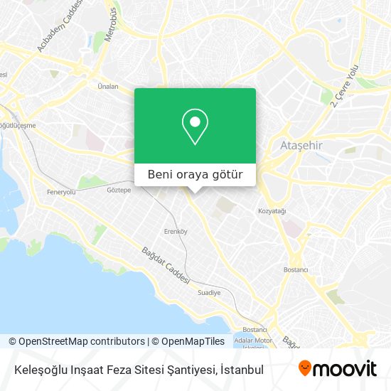 Keleşoğlu Inşaat Feza Sitesi Şantiyesi harita