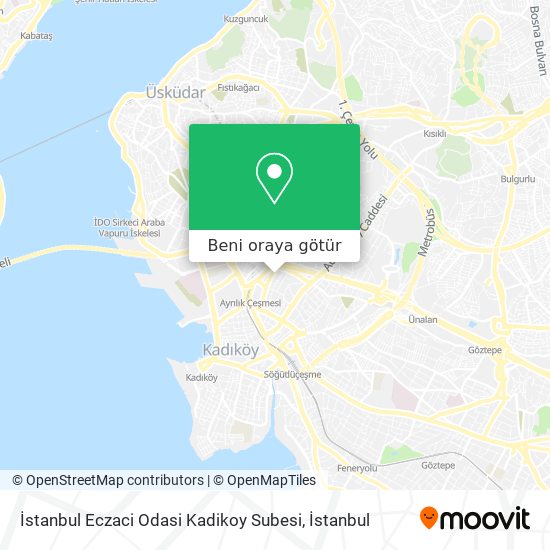 İstanbul Eczaci Odasi Kadikoy Subesi harita