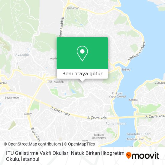 ITU Gelistirme Vakfi Okullari Natuk Birkan Ilkogretim Okulu harita