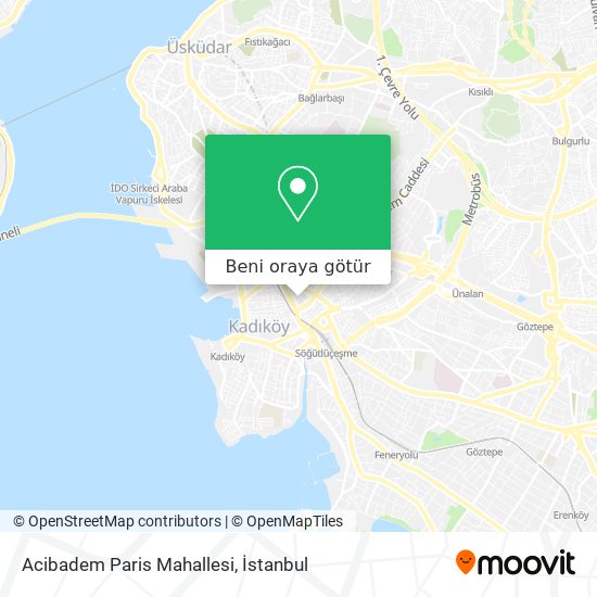 Acibadem Paris Mahallesi harita