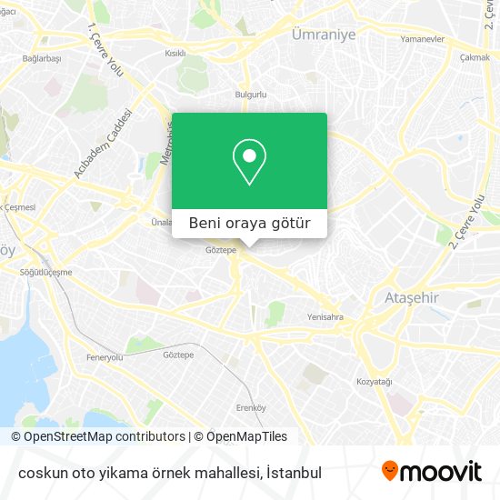 coskun oto yikama örnek mahallesi harita