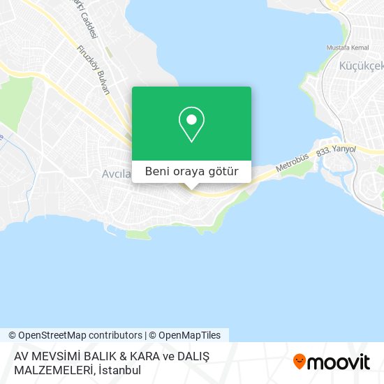 AV MEVSİMİ BALIK & KARA ve DALIŞ MALZEMELERİ harita