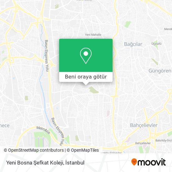 Yeni Bosna Şefkat Koleji harita