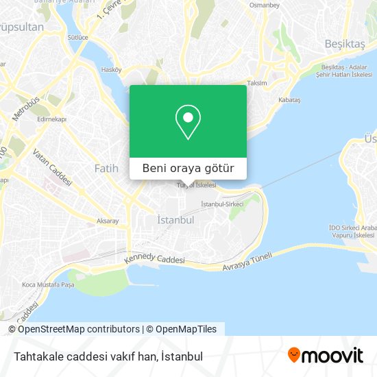Tahtakale caddesi vakıf han harita
