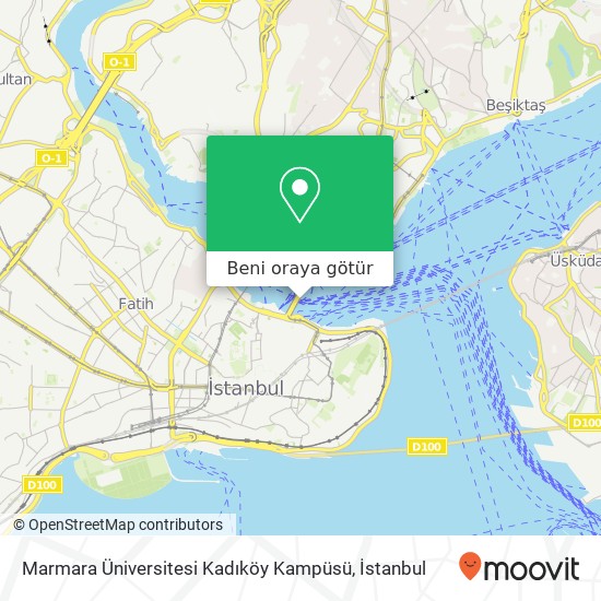 Marmara Üniversitesi Kadıköy Kampüsü harita