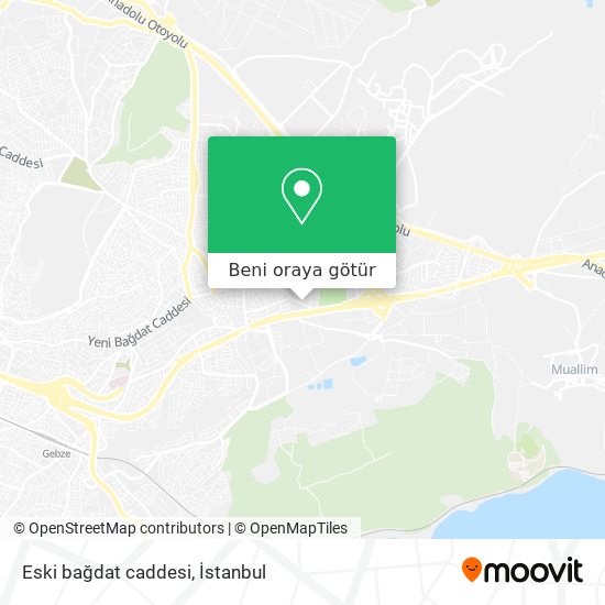Eski bağdat caddesi harita