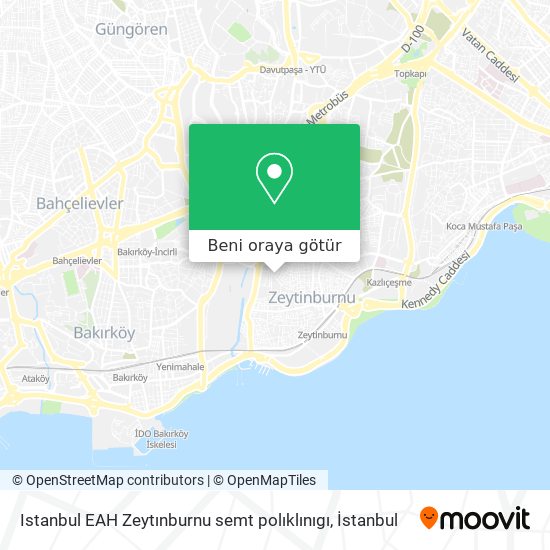 Istanbul EAH Zeytınburnu semt polıklınıgı harita