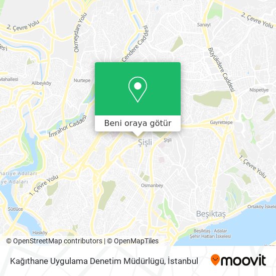 Kağıthane Uygulama Denetim Müdürlügü harita