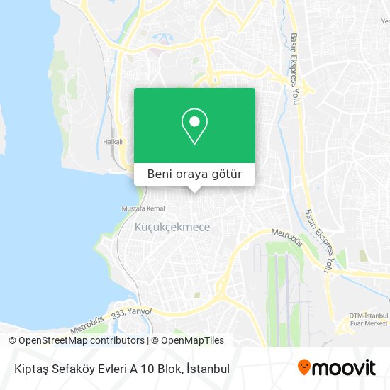 Kiptaş Sefaköy Evleri A 10 Blok harita