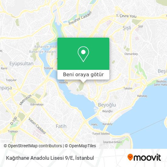 Kağıthane Anadolu Lisesi 9/E harita